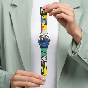 Ceas Swatch Leger's Two Women Holding Flowers SUOZ363 - lifestyle