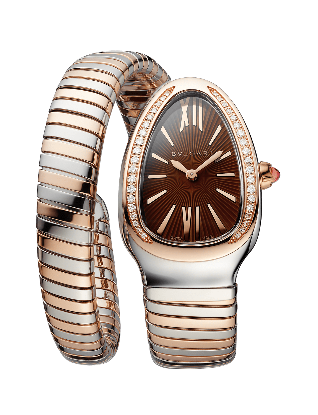BVLGARI SERPENTI TUBOGAS ROSE GOLD BROWN DIAL – Albini Prassa