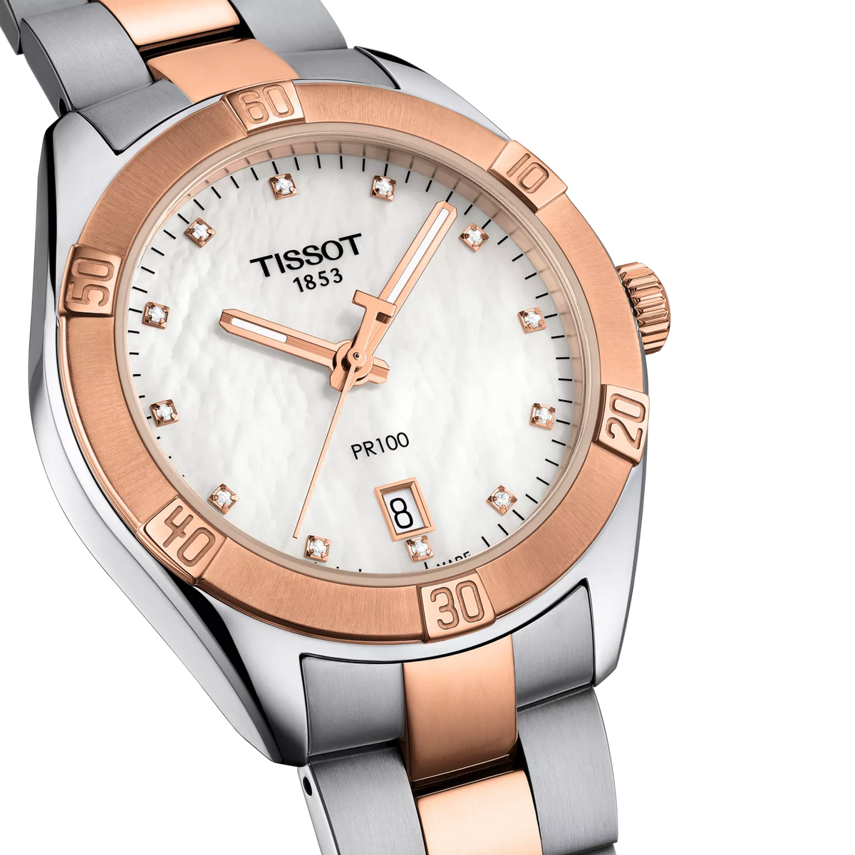 Ceas Tissot PR 100 Sport Chic T101.910.22.116.00 - detaliu cadran