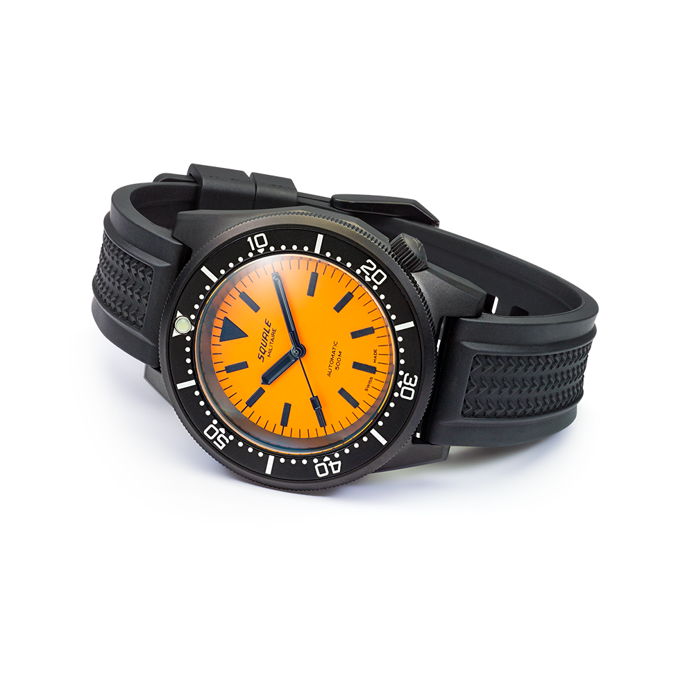 Ceas Squale 1521 Full Luminous Orange Militaire - lateral