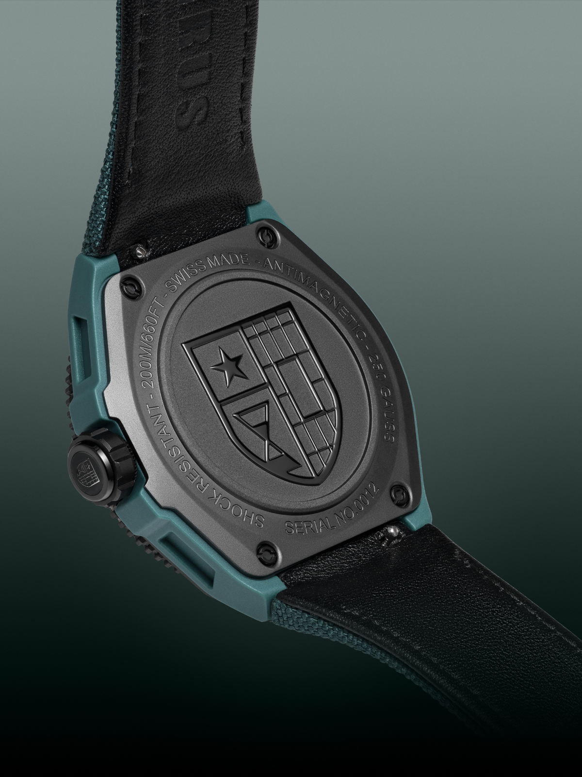 Ceas Benrus TYPE 3X Zulu Green - capac spate titan