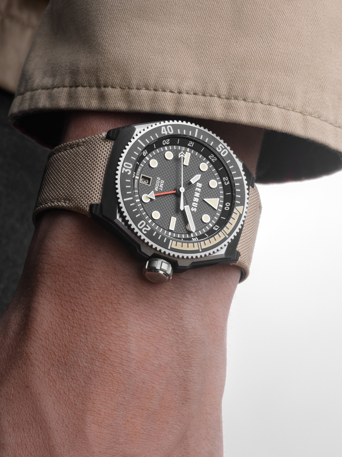 Ceas Benrus TYPE 3X Zulu Black - purtat