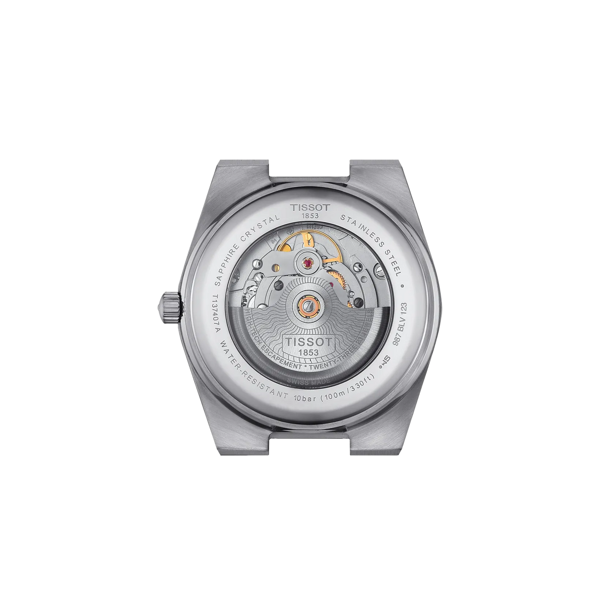 Ceas Tissot PRX T137.407.11.111.00 - spate carcasa