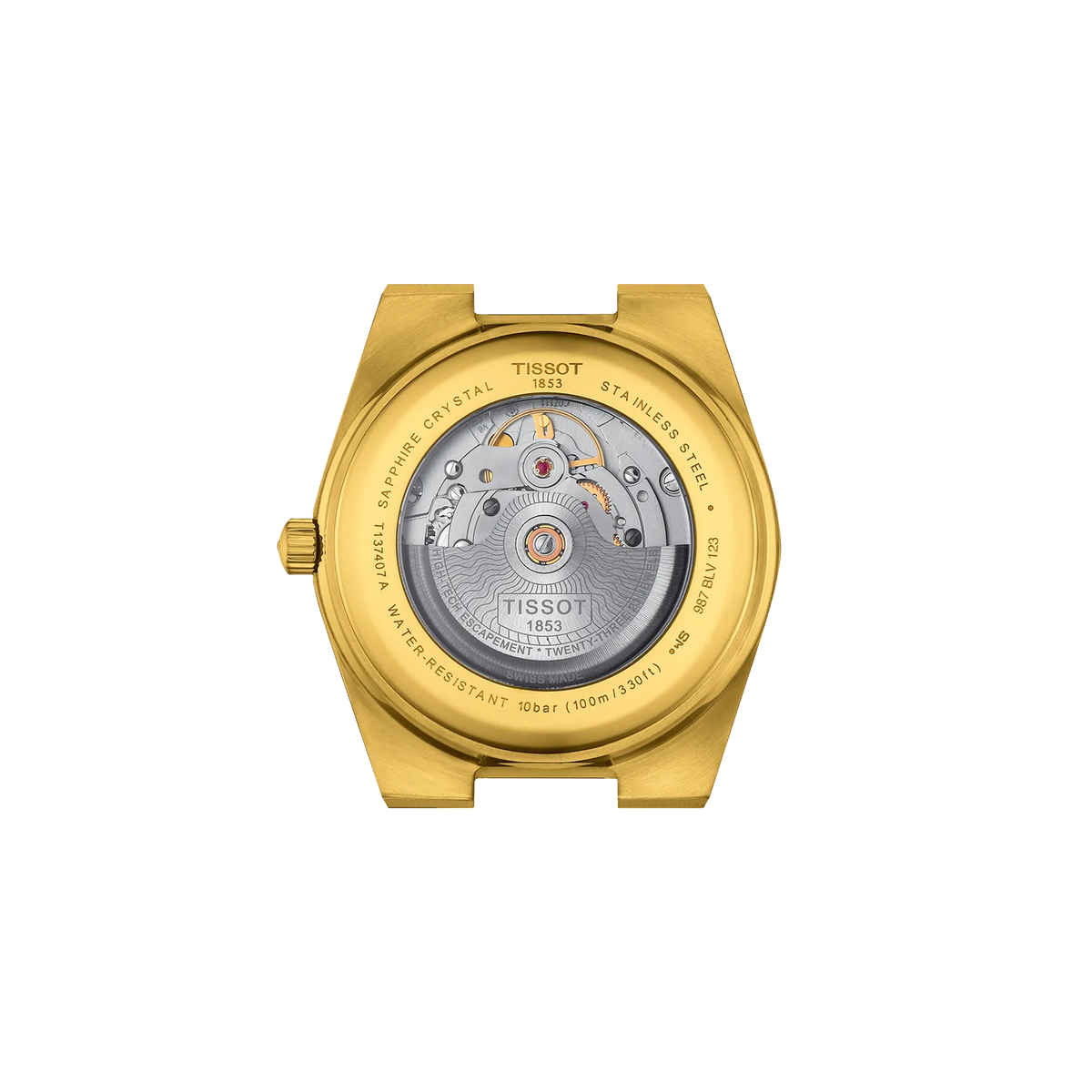 Ceas Tissot PRX T137.407.33.021.00 - spate carcasa
