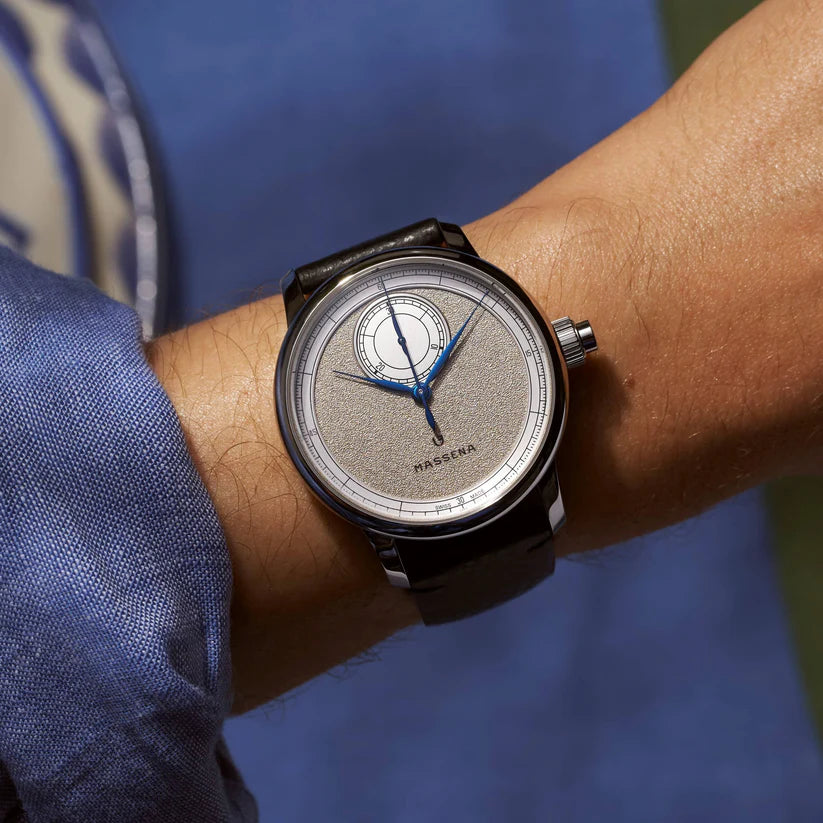 Ceas Louis Erard Le Chronographe Monopoussoir Louis Erard X Massena Lab Silver