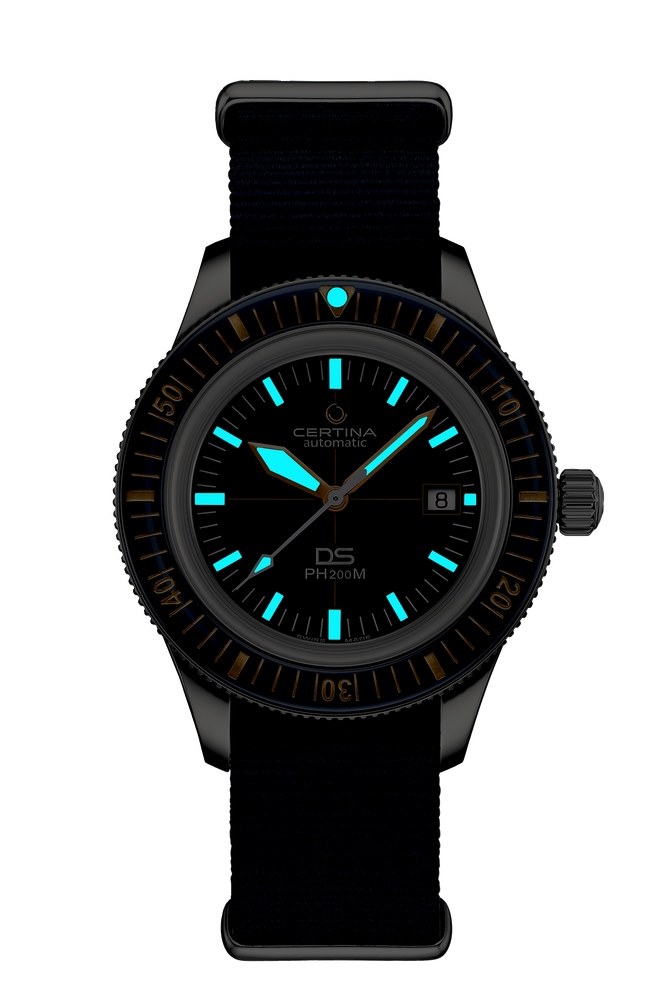Ceas Certina DS PH200M 42.8mm C036.407.18.040.00 - index luminescent in intuneric