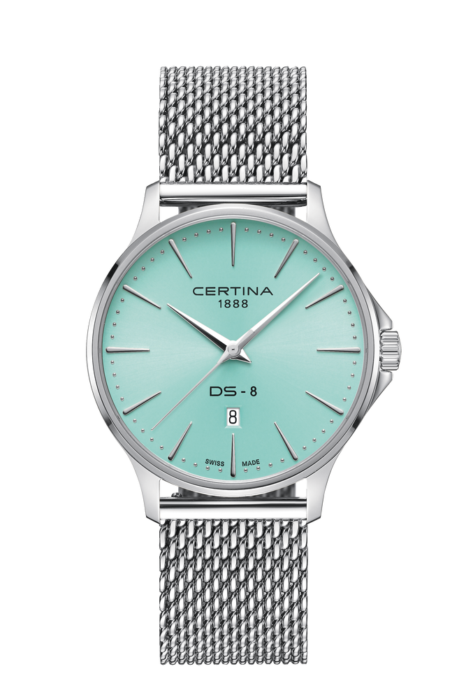 Ceas Certina DS-8 Gent C045.410.11.351.00 cadran bleu - vedere frontala