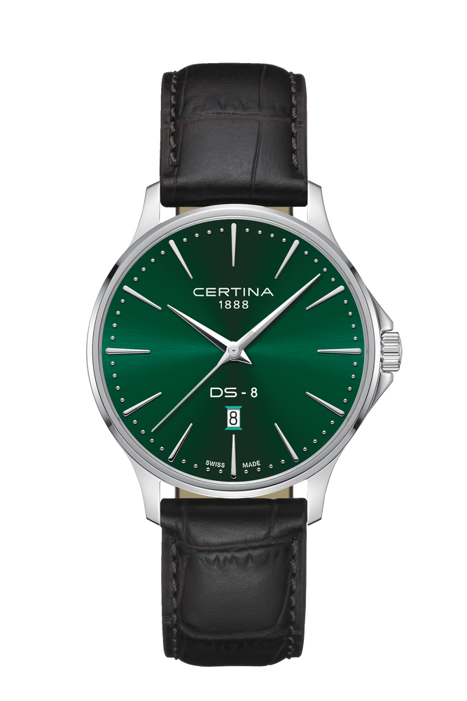 Ceas Certina DS-8 Gent C045.410.16.091.00 cadran verde - vedere frontala