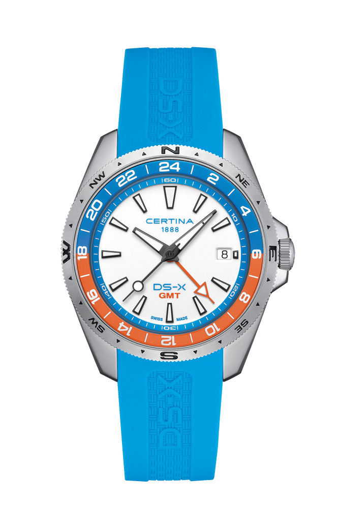Ceas Certina DS-X GMT C047.452.17.011.00 cadran verde - vedere frontala