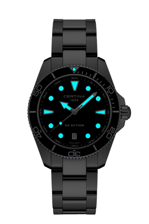 Ceas Certina DS Action 40mm C048.410.11.041.00 - index luminescent in intuneric