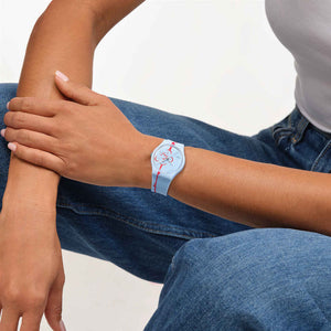Ceas Swatch Flowering Plum SO28Z136 - purtat la mana