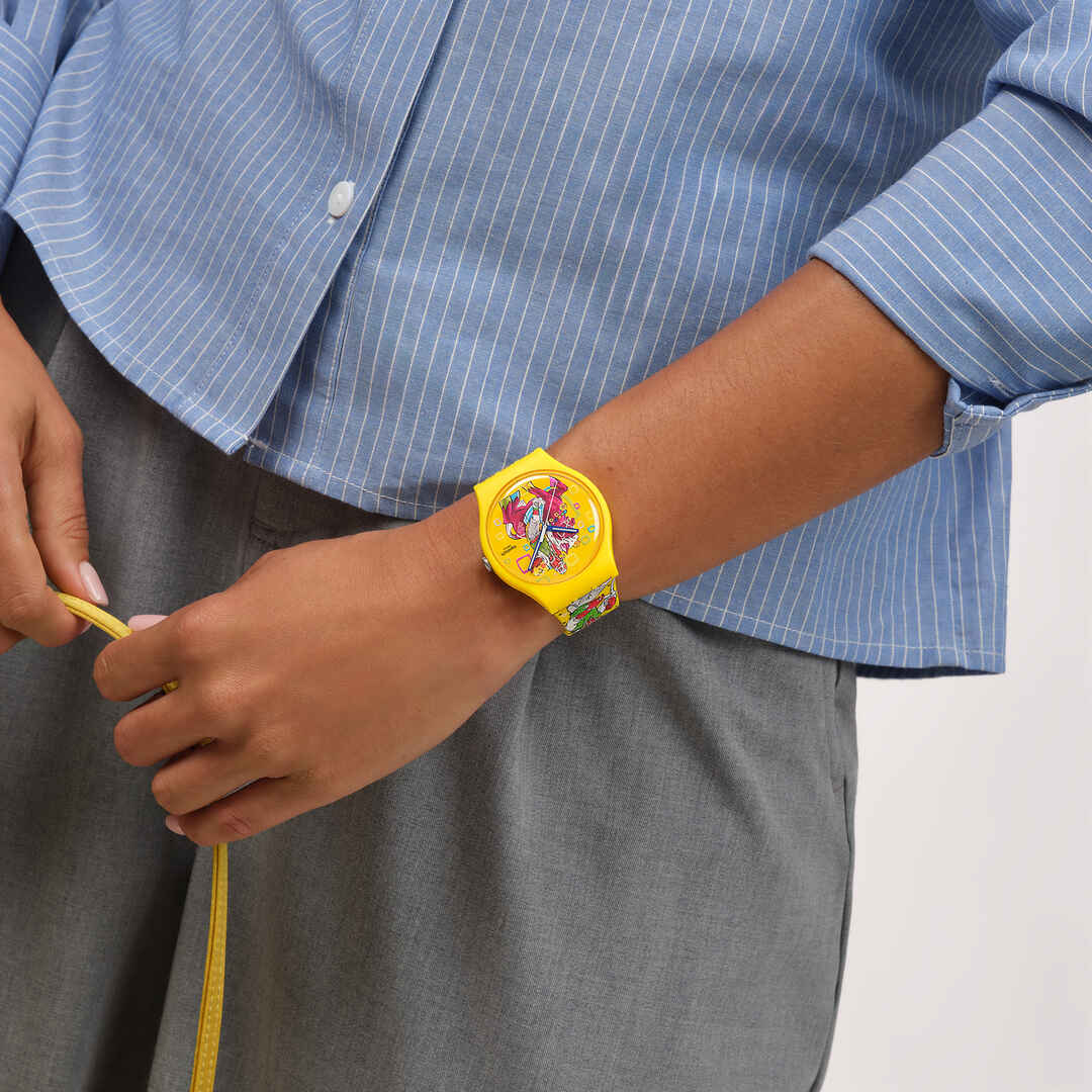 Ceas Swatch Blow Away SO29Z157 - purtat la mana