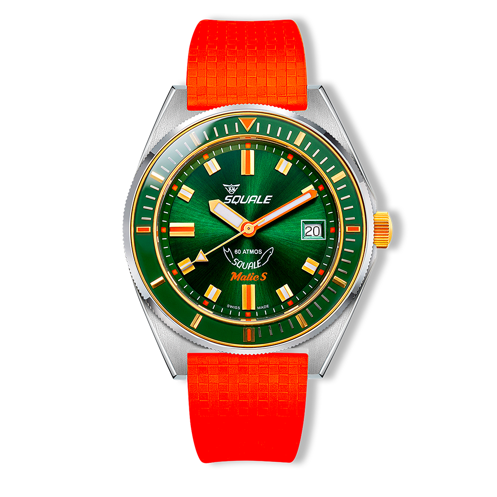 Ceas Squale Matic S Green Two Tone - cadran