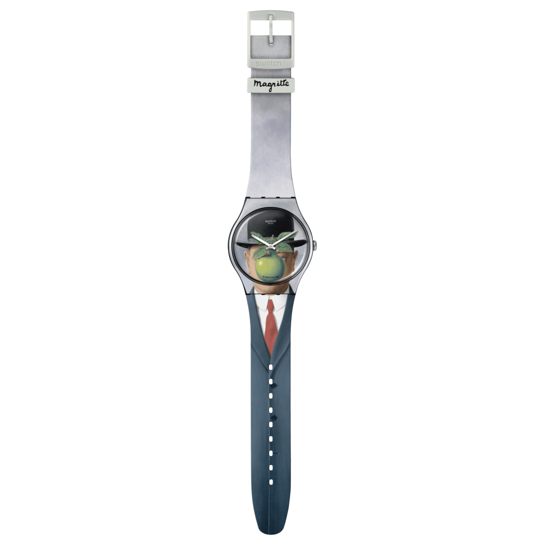 Ceas Swatch Le Fils de l'Homme by Rene Magritte SUOZ350 - vedere laterala