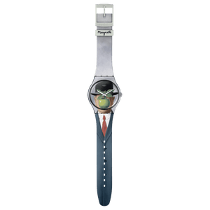 Ceas Swatch Le Fils de l'Homme by Rene Magritte SUOZ350 - vedere laterala