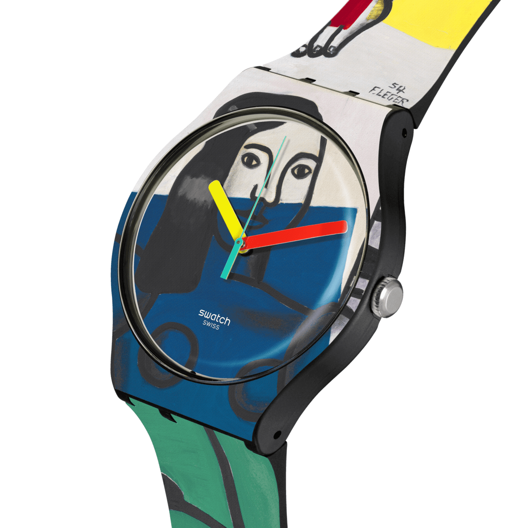 Ceas Swatch Leger's Two Women Holding Flowers SUOZ363 - vedere in perspectiva
