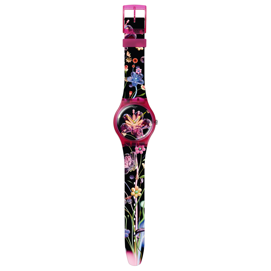 Ceas Swatch Digi-Blossoming SUOZ373 - vedere laterala