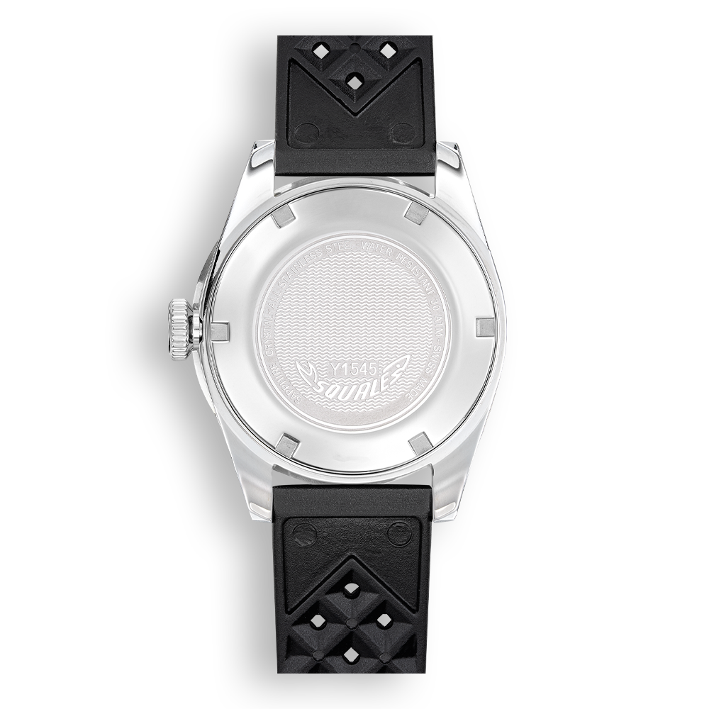 Ceas Squale 1545 Black Rubber - capac spate