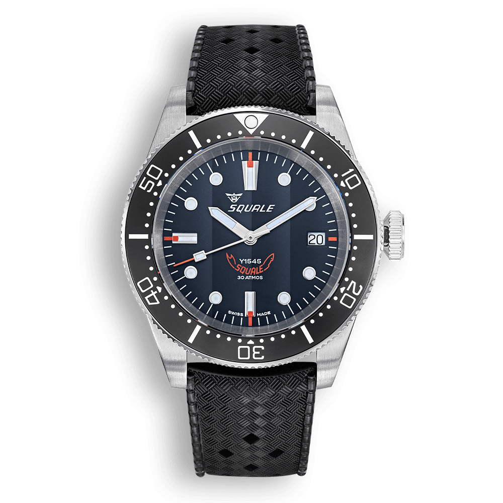 Ceas Squale 1545 Black Rubber - cadran