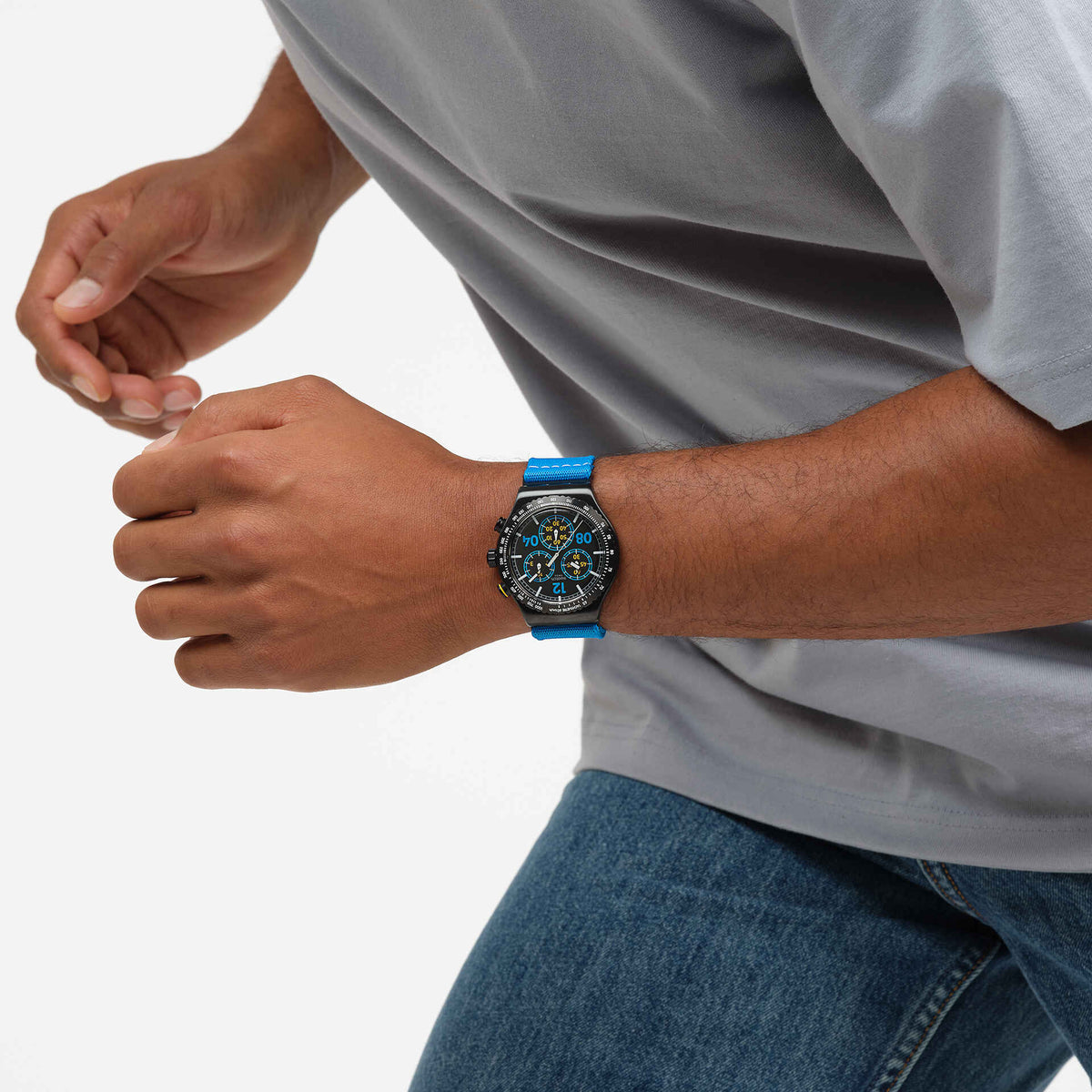 Ceas Swatch Moments in Blue YVB100 - lifestyle
