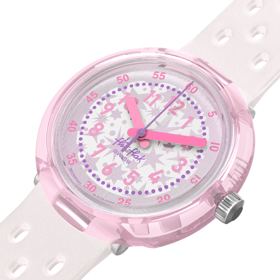 Ceas Flik Flak Fizz in Pearl FCNP007 - vedere laterala
