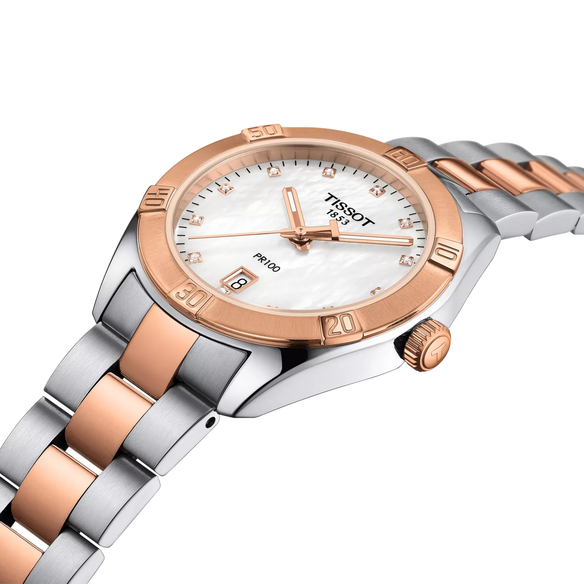 Ceas Tissot PR 100 Sport Chic T101.910.22.116.00 - detaliu bratara