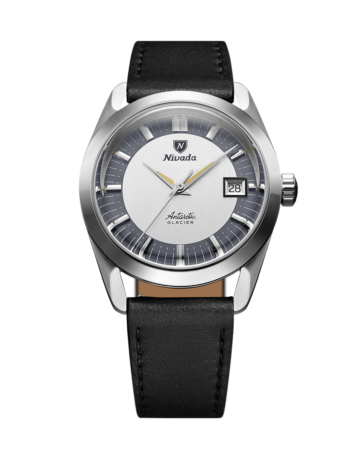 Ceas Nivada Antarctic Glacier 35mm piele neagra