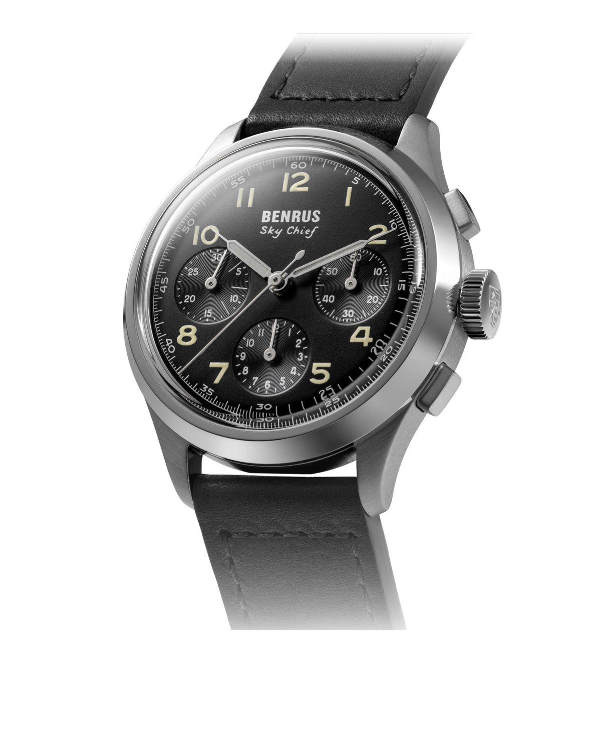 Ceas Benrus Sky Chief Stratus Grey - vedere 3/4