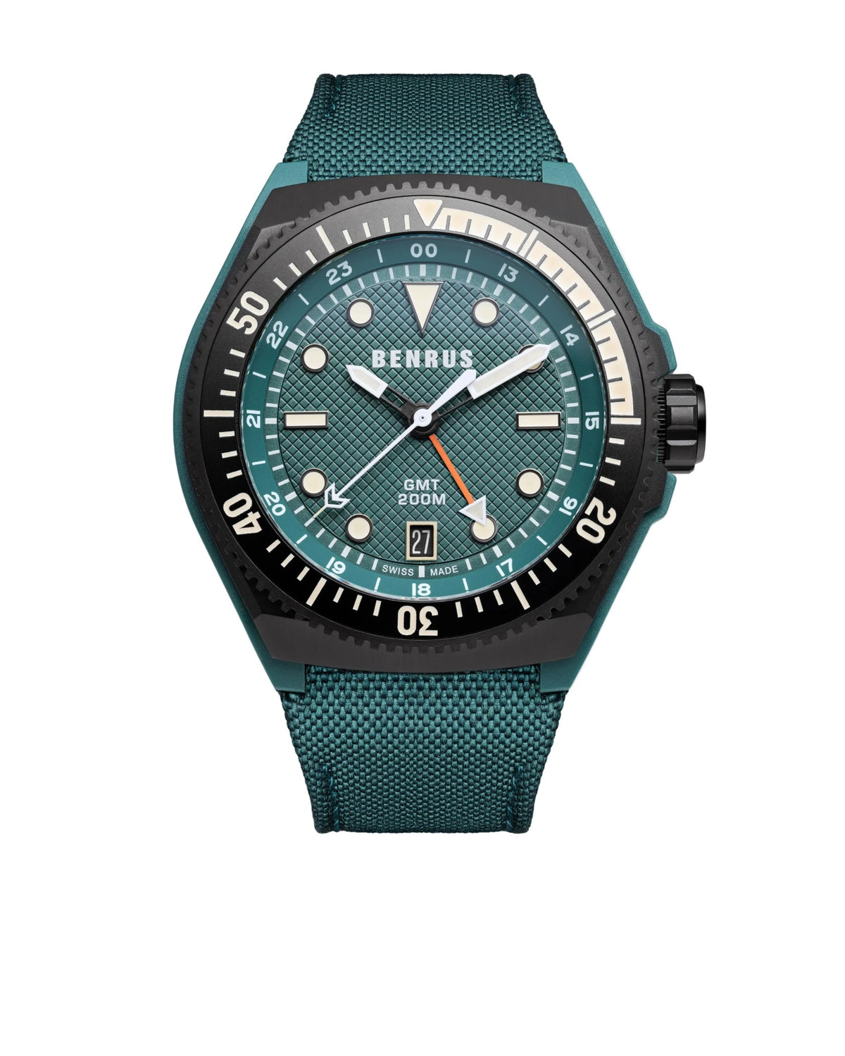 Ceas Benrus TYPE 3X Zulu Green - cadran verde