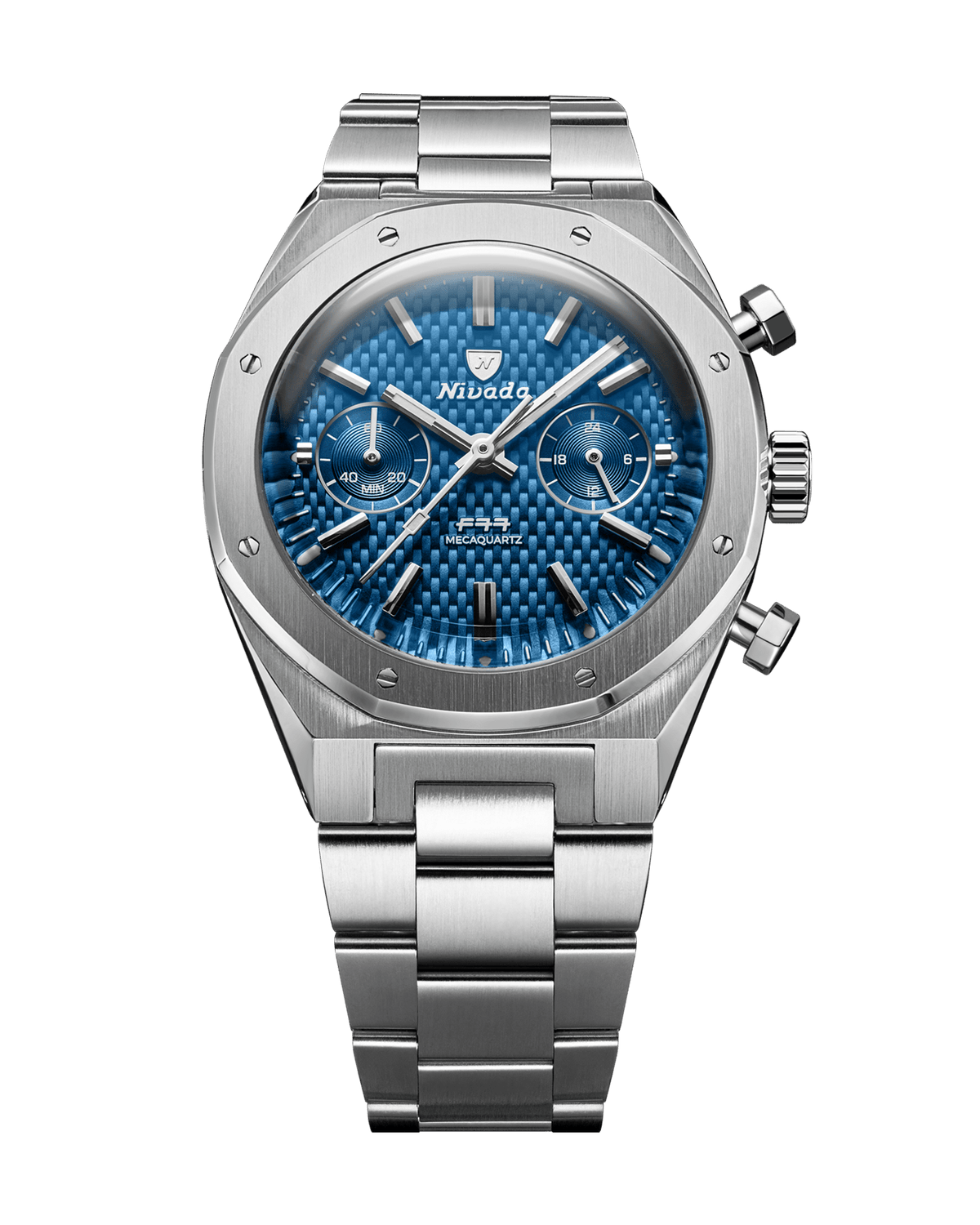 Ceas Nivada F77 Chrono Mecaquartz Blue MK2 38mm