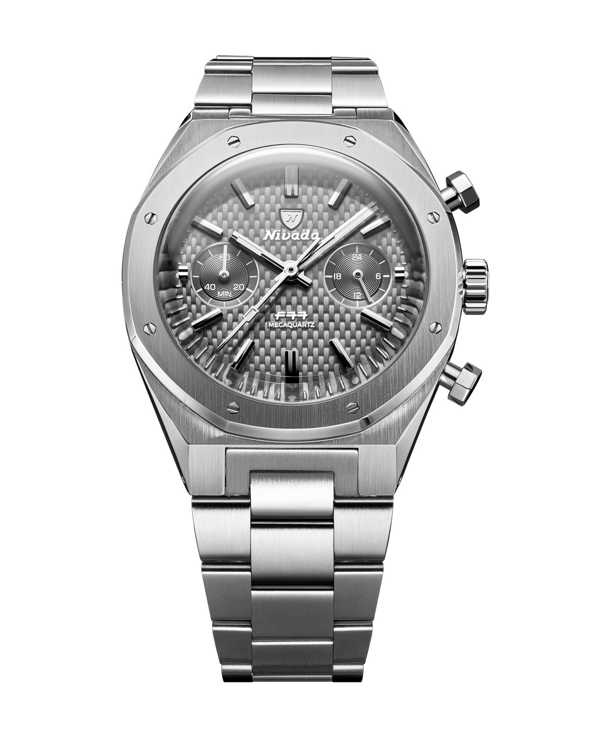 Ceas Nivada F77 Chrono Mecaquartz Grey MK2 38mm