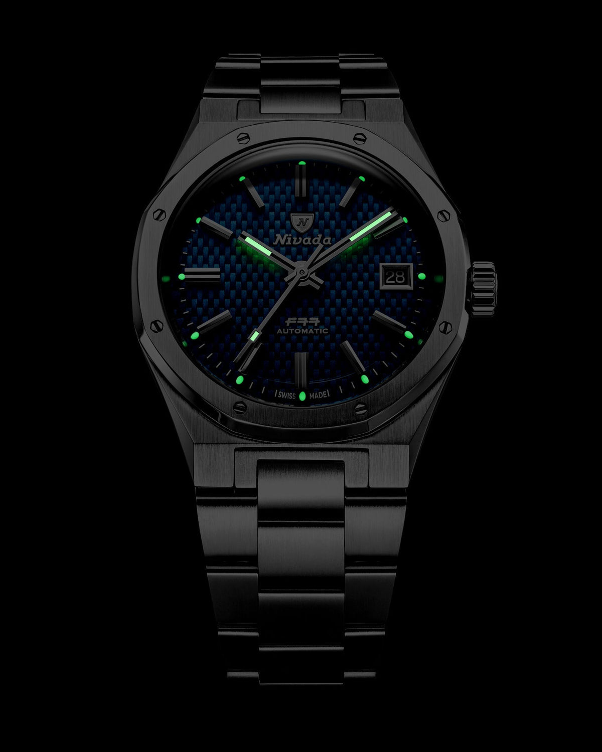Nivada F77 Blue MK2 38mm, luminescenta