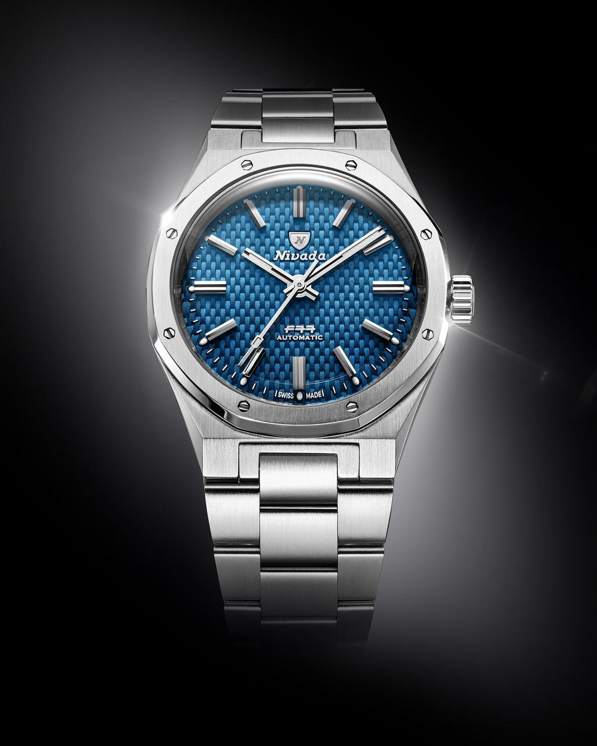 Nivada F77 Blue MK2 38mm, fata, fara data