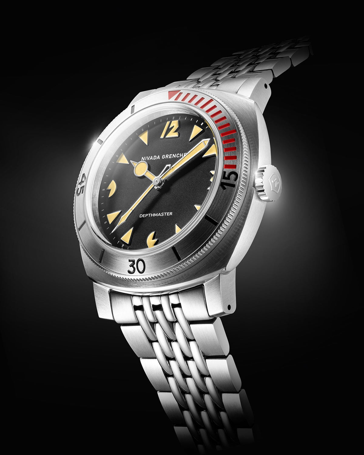 Nivada Depthmaster Art Deco 42mm - detaliu