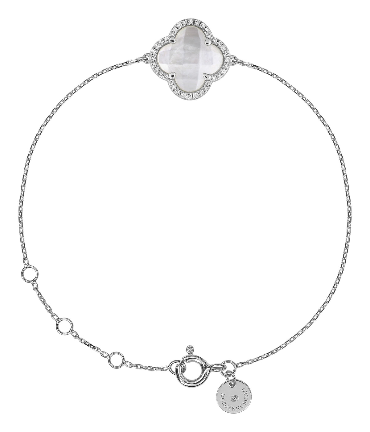 BRATARA VICTORIA DIN AUR ALB CU SIDEF SI DIAMANTE